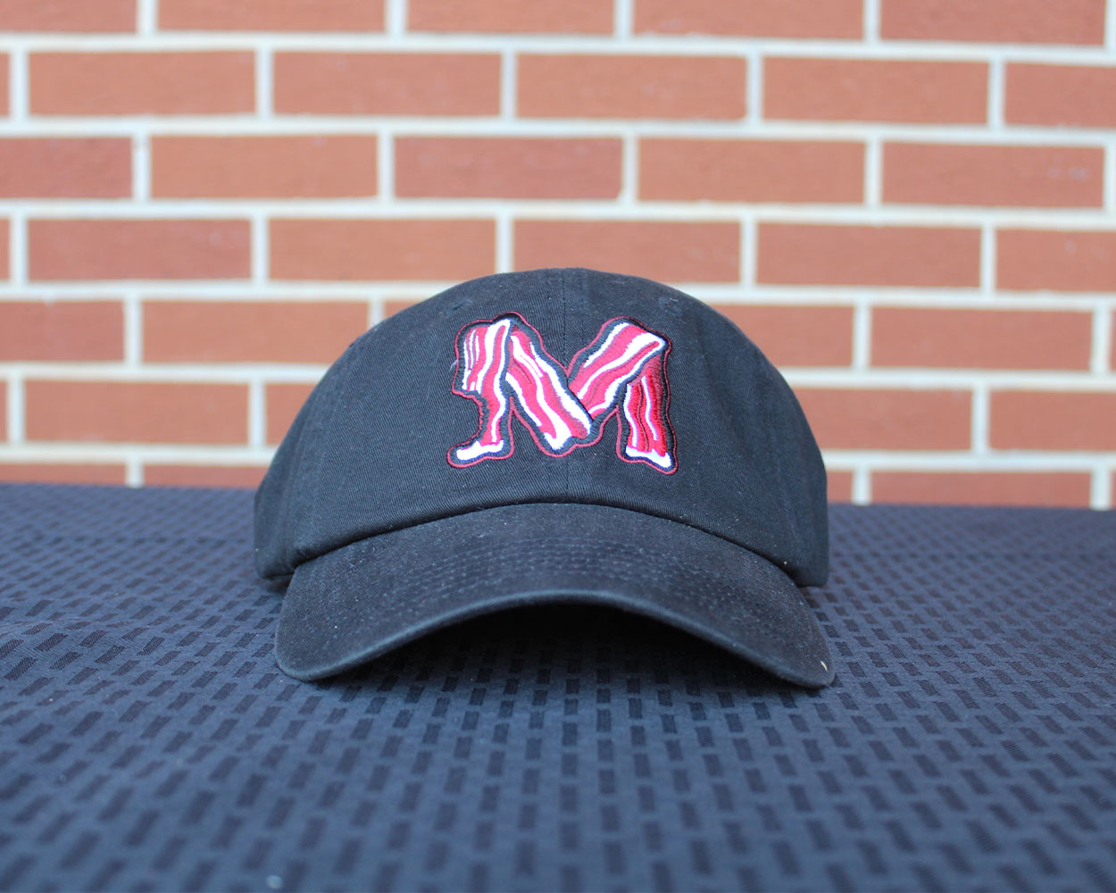 Bacon M Black Relaxed Cap